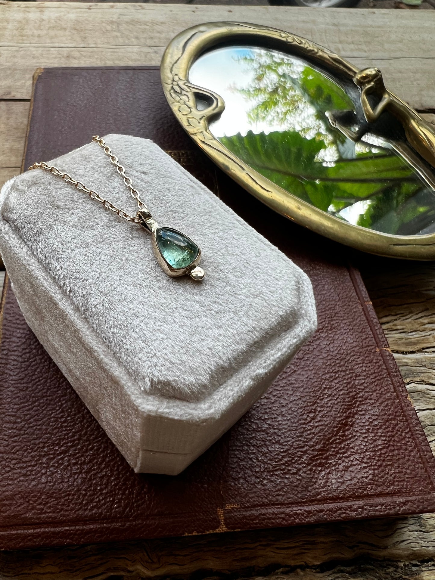 Seeing Green Teardrop Medallion