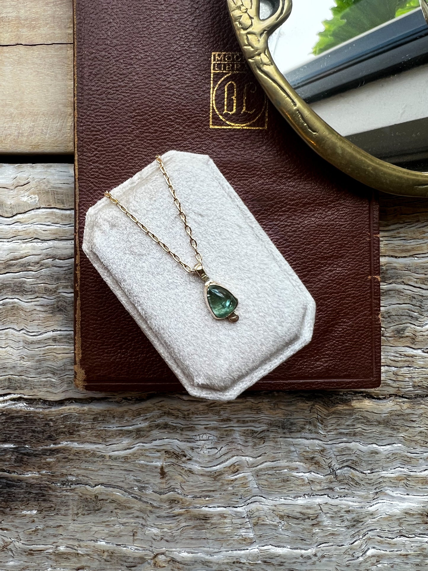 Seeing Green Teardrop Medallion
