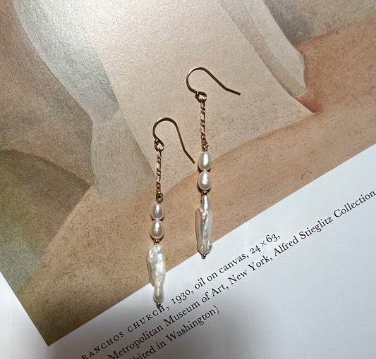 Elyse: Biwa Stick Pearls + Dainty Pearls