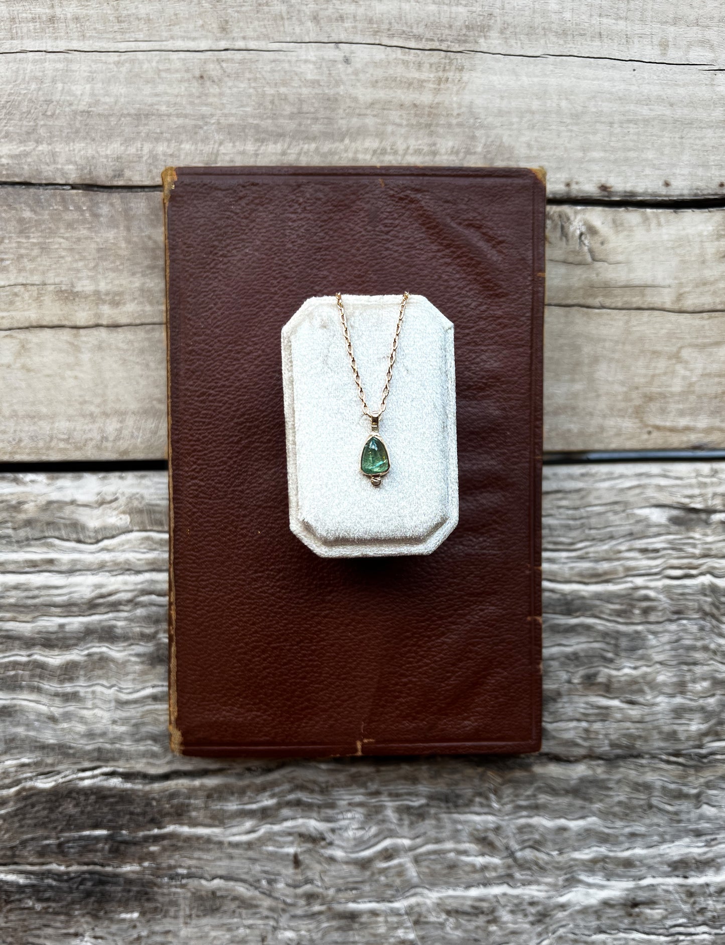 Seeing Green Teardrop Medallion