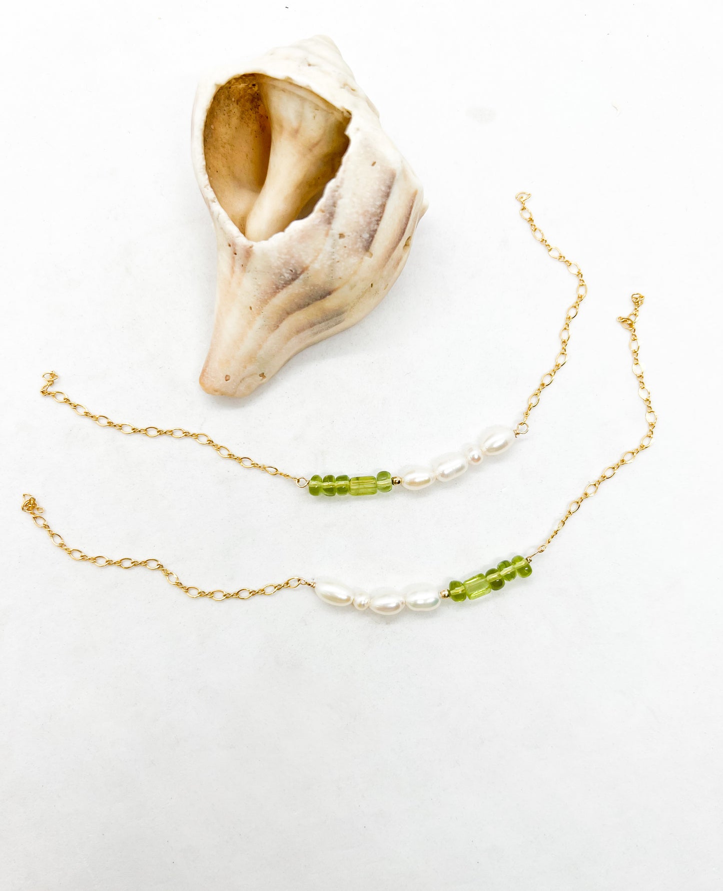 Peridot and Pearl Gemmy Bracelet