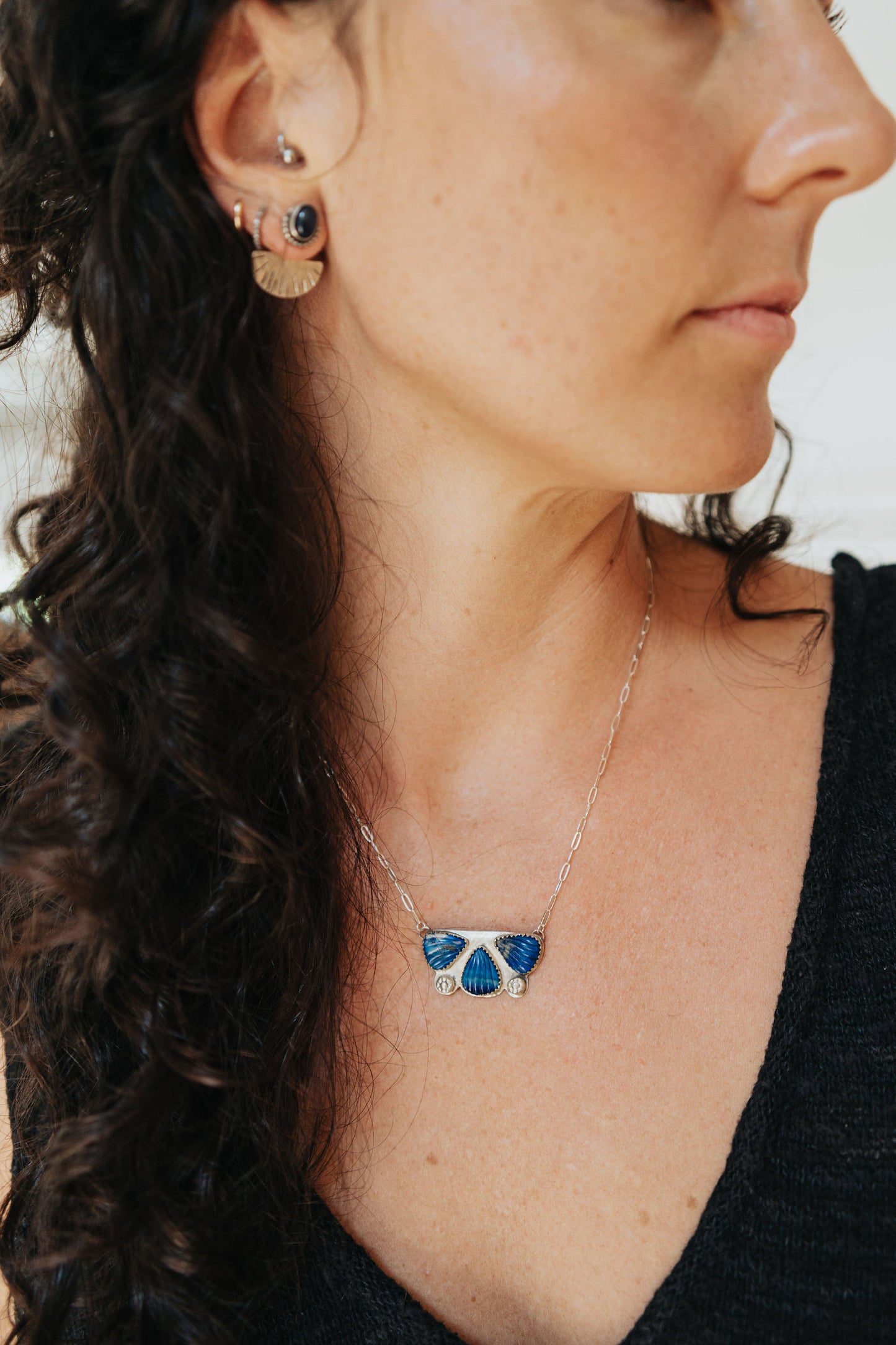 Talavera Inspired Lapis Medallion