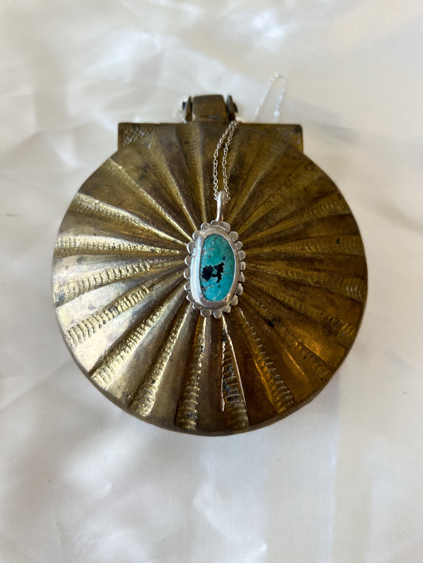 Turquoise Scalloped Medallion