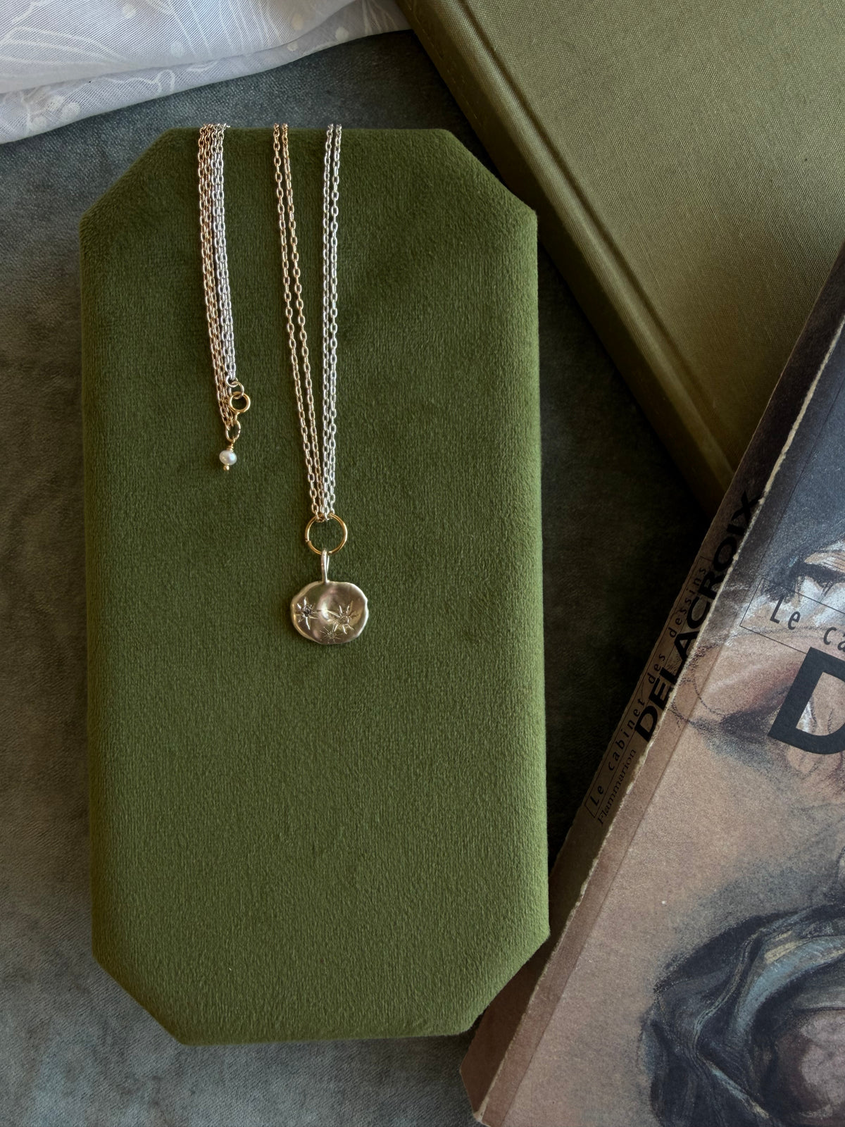 Diamond Constellation Pendant with Double Chain
