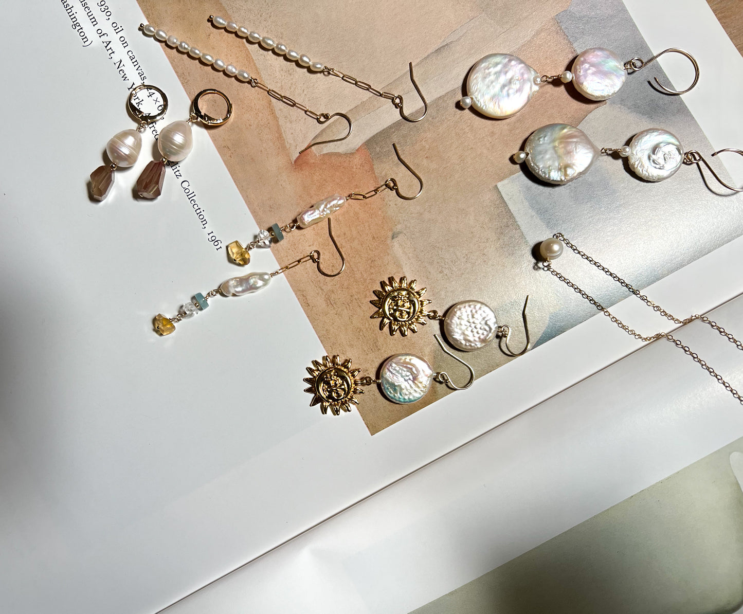 Elyse: Biwa Stick Pearls + Dainty Pearls