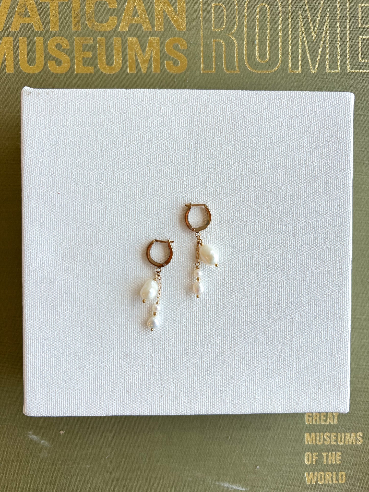 Pearl Hinge Hoops