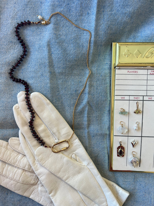 Knotted Garnet Necklace