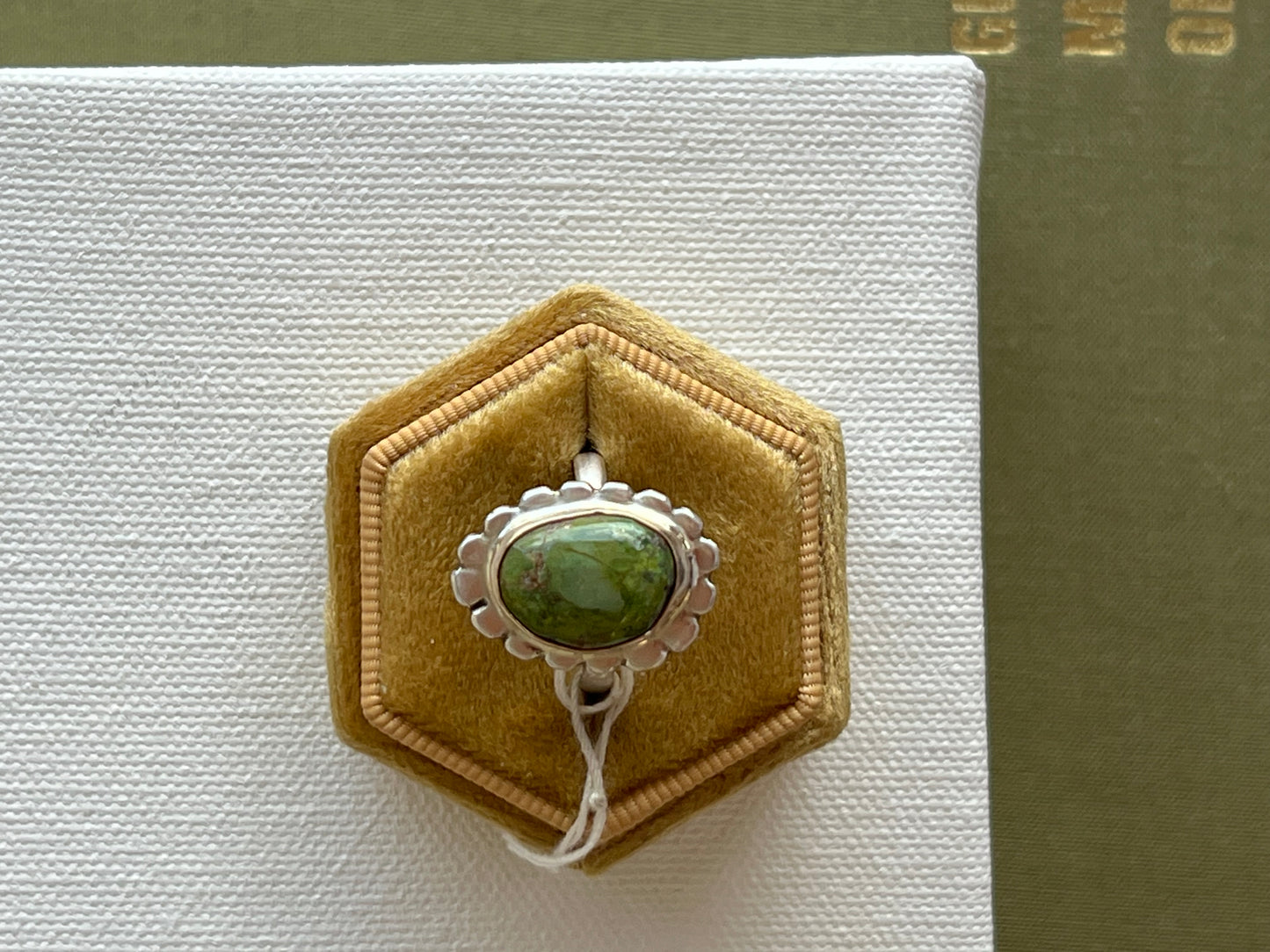 Green Turquoise Blossom Ring