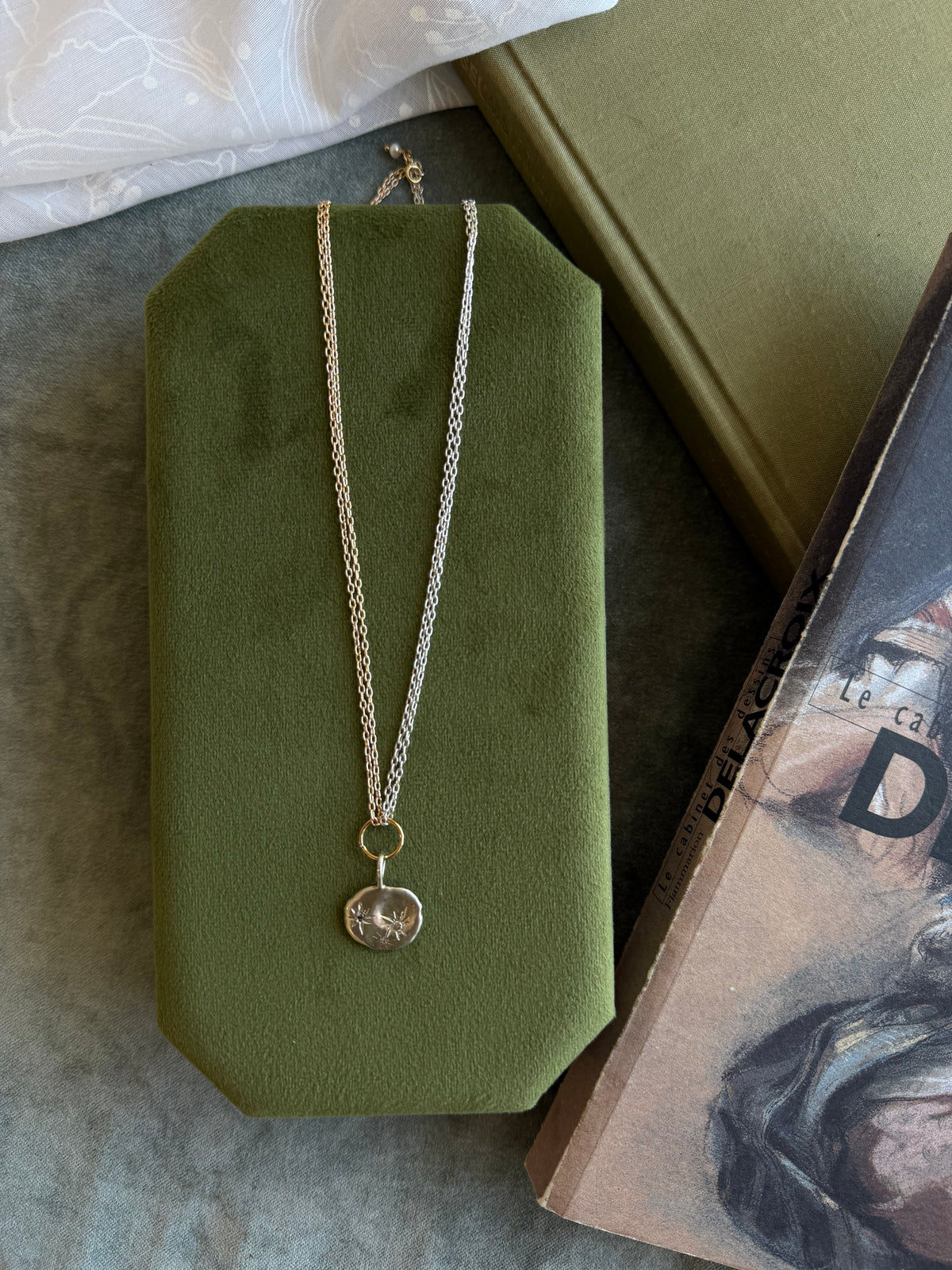 Diamond Constellation Pendant with Double Chain