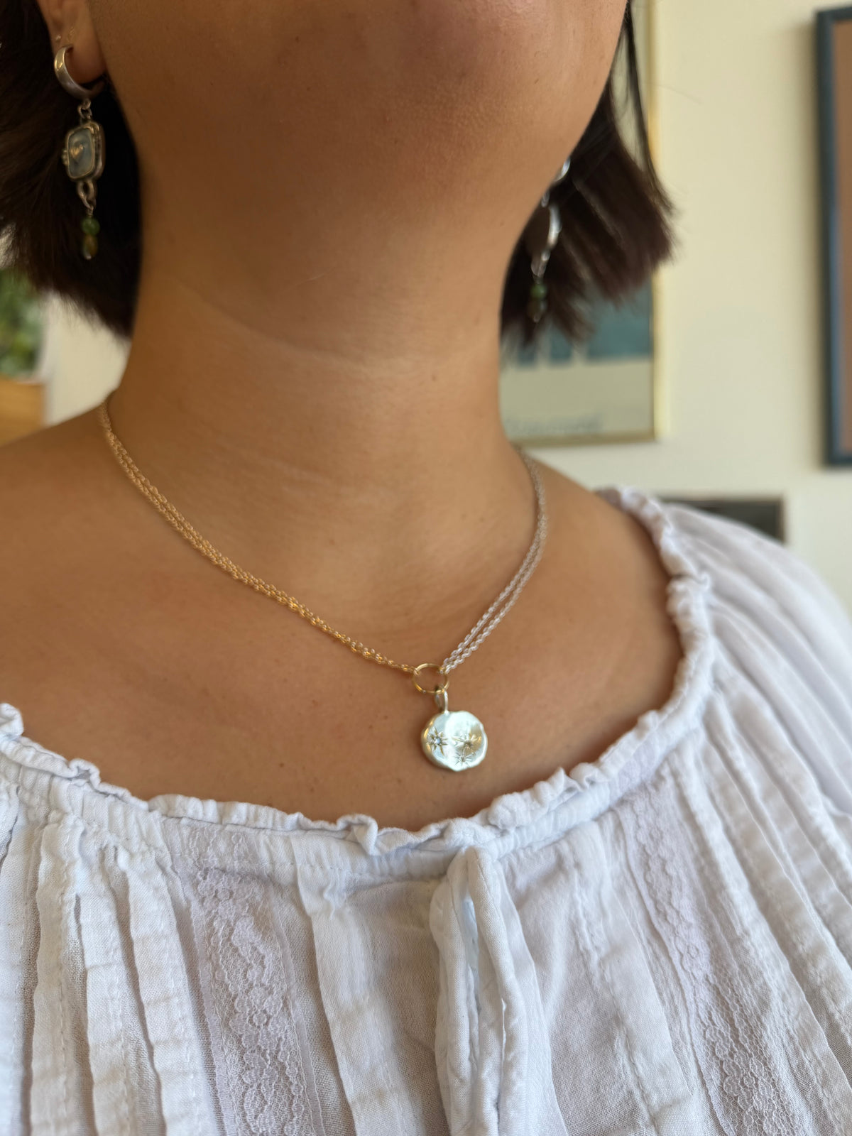 Diamond Constellation Pendant with Double Chain