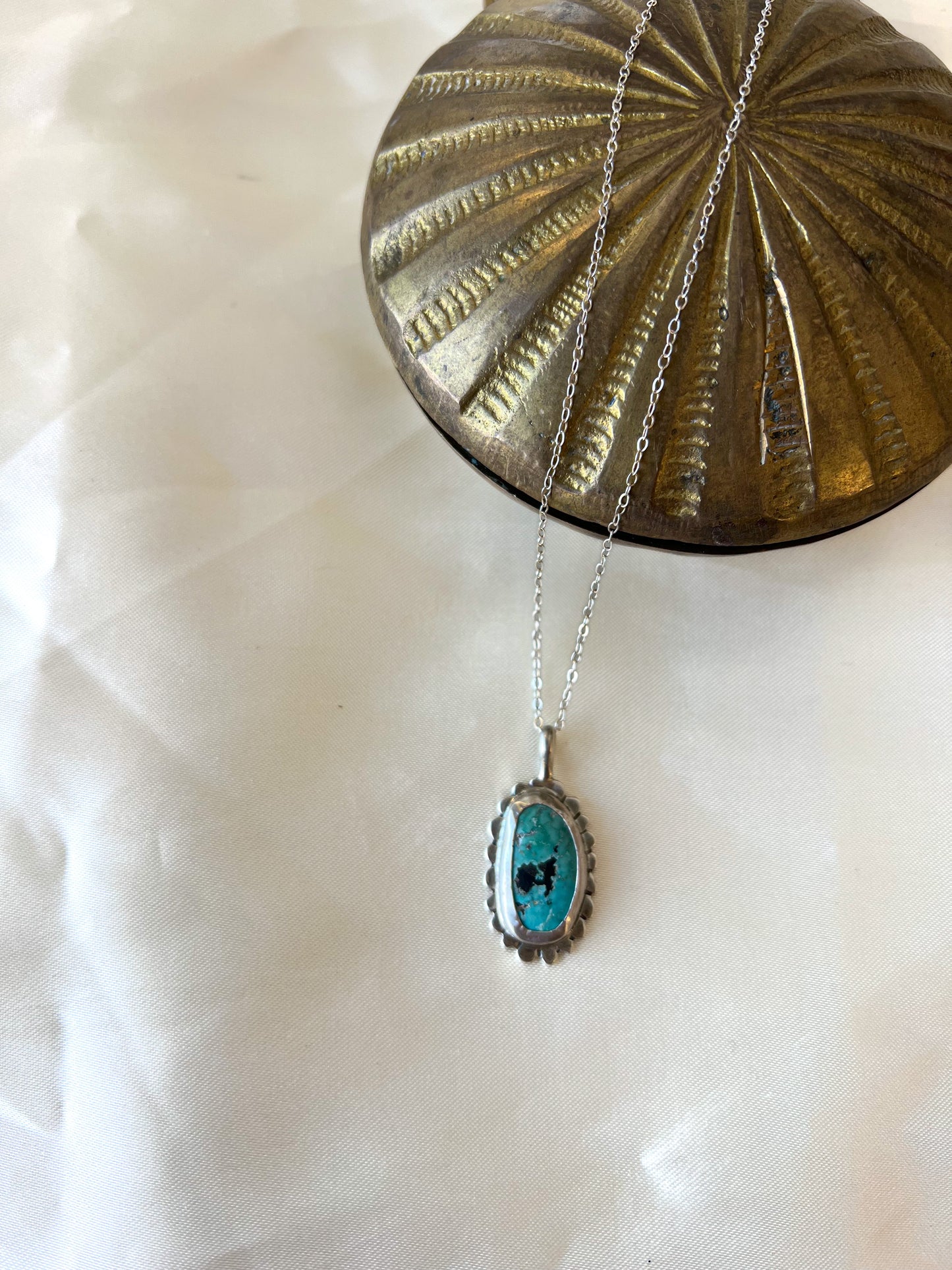 Turquoise Scalloped Medallion