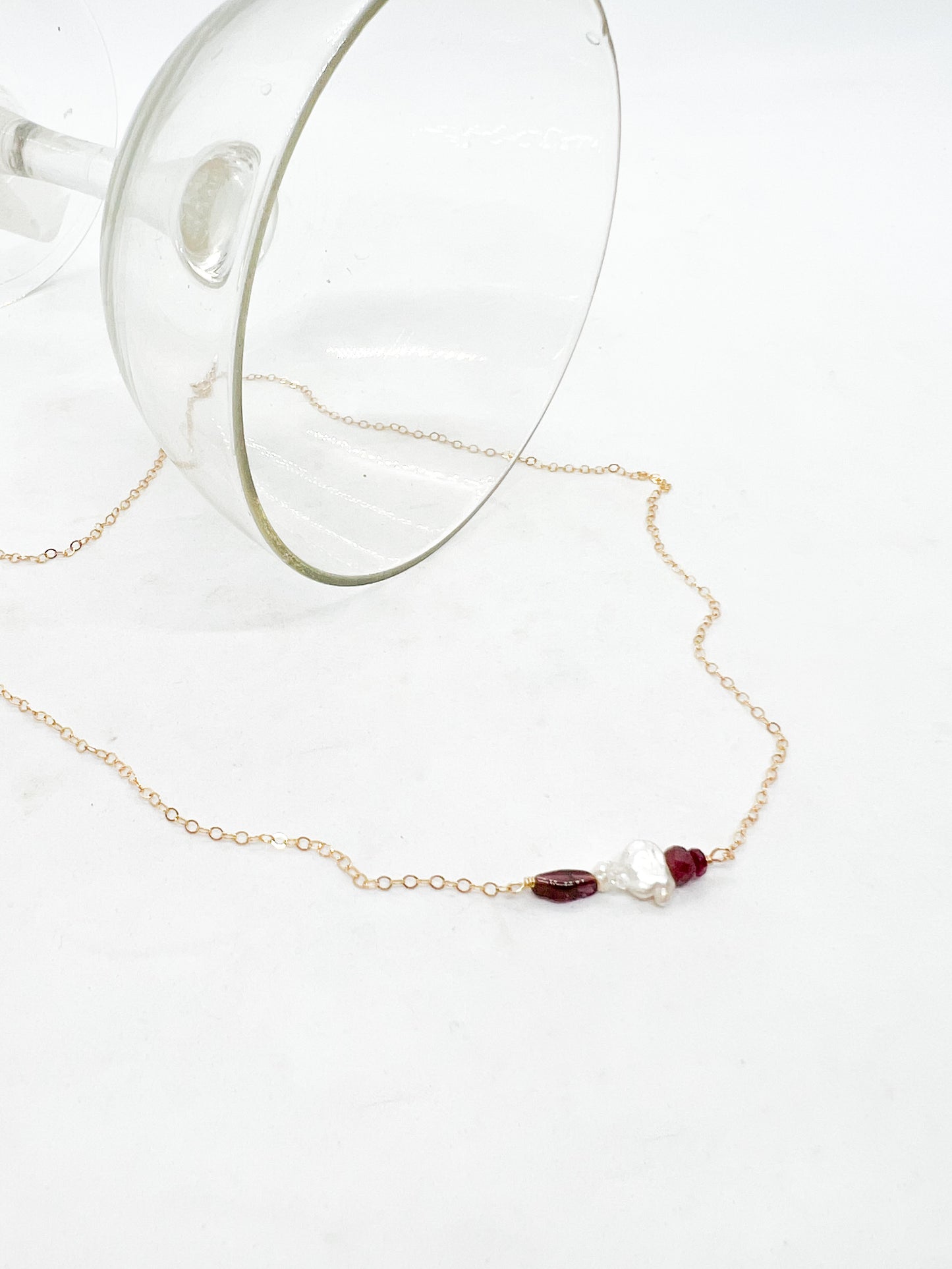 Dainty Ruby Red Chain