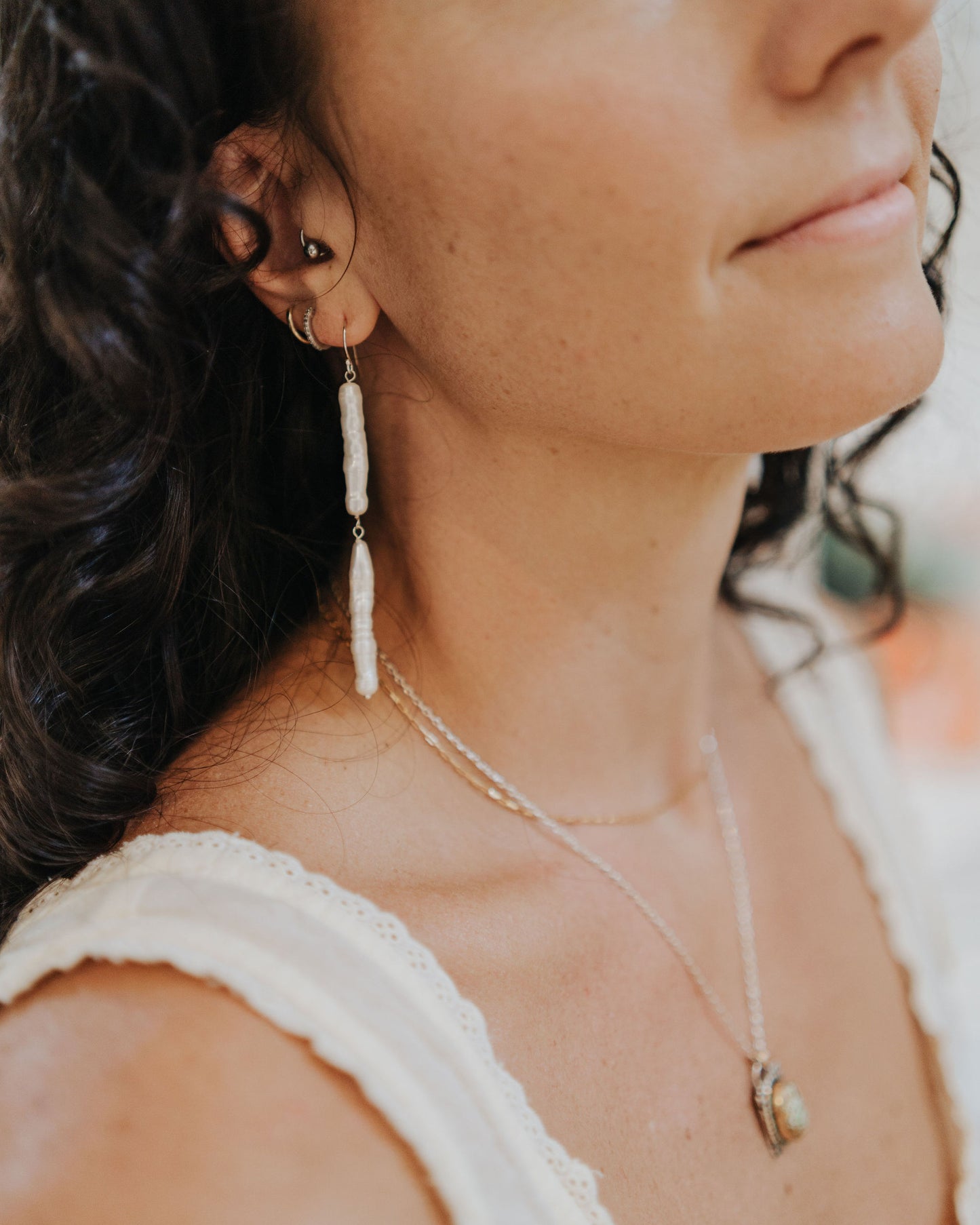 The Sway Pearls- Minimalist Earrings