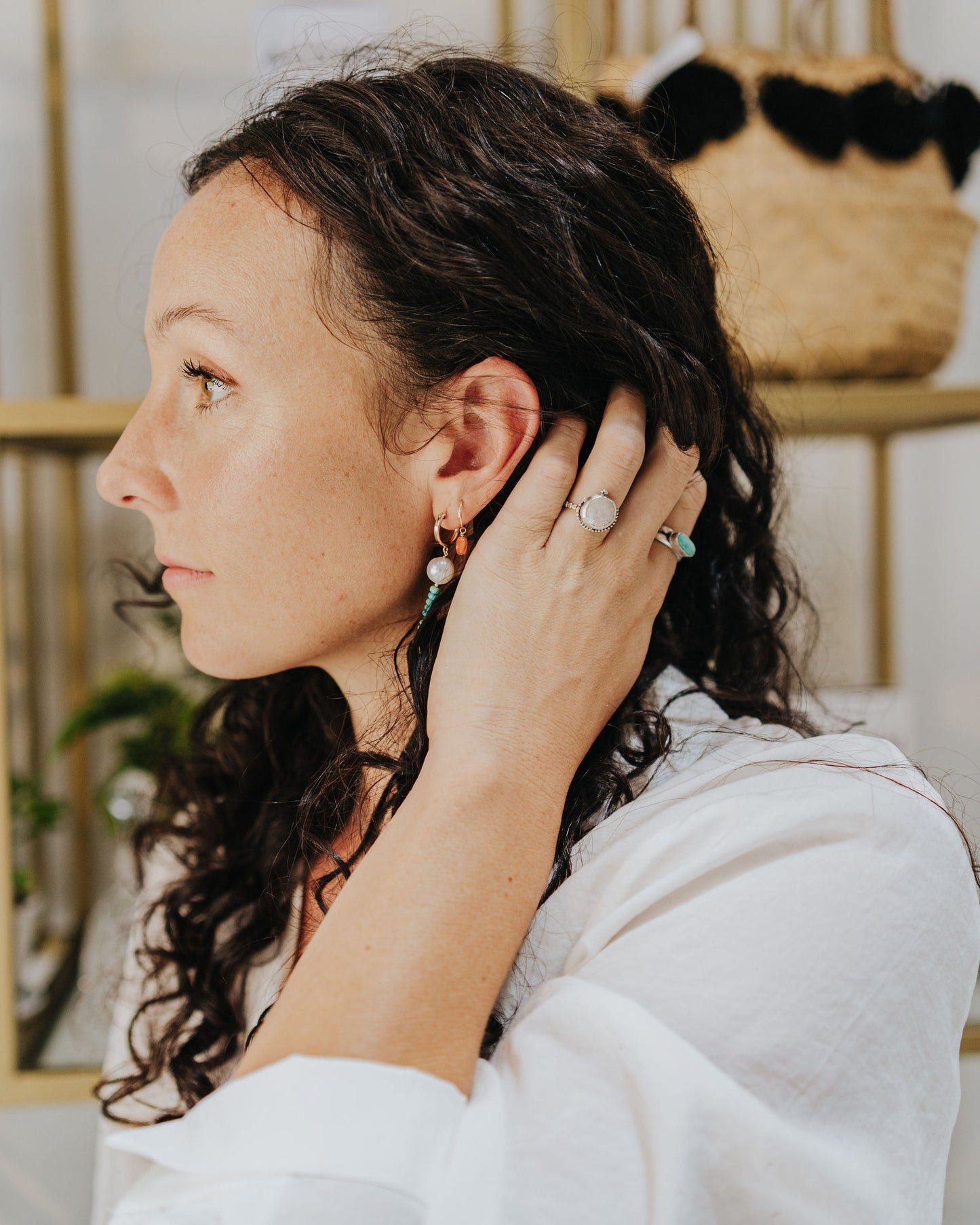 The Taos Pearls- Minimalist Earrings